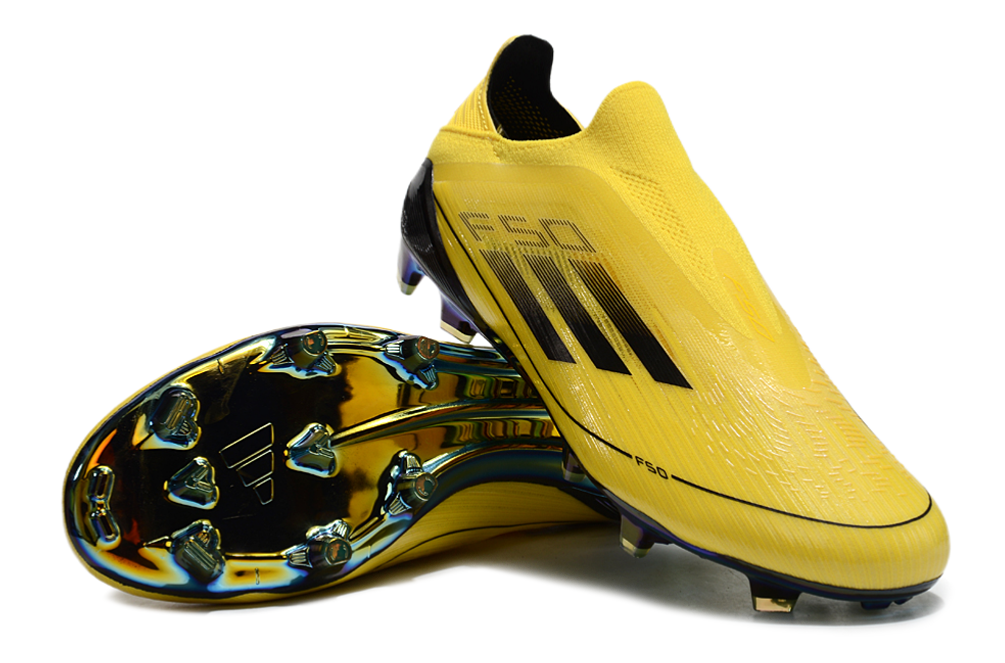F50 ELITE LACELESS GELB SCHWARZ GOLD